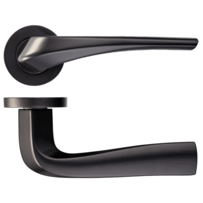 Ironmongery Draco Matt Black Privacy Handle Hardware Pack