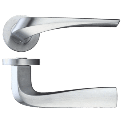 Ironmongery Draco Satin Chrome Tone Privacy Handle Hardware Pack