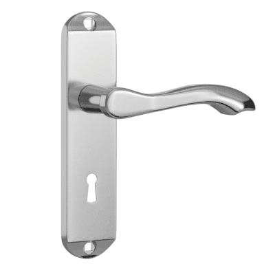 Ironmongery External Polished Chrome Tone Handle Set