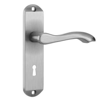 Ironmongery External Satin Chrome Tone Handle Set