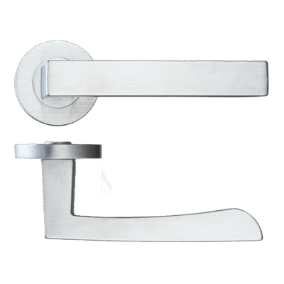 Ironmongery Fornax Satin Chrome Tone Handle Hardware Pack