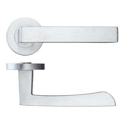 Ironmongery Fornax Satin Chrome Tone Privacy Handle Hardware Pack