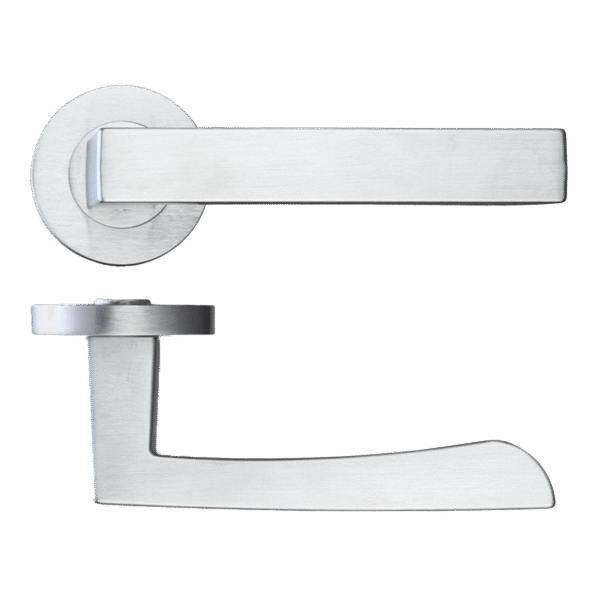 Ironmongery Fornax Satin Chrome Tone Privacy Handle Hardware Pack