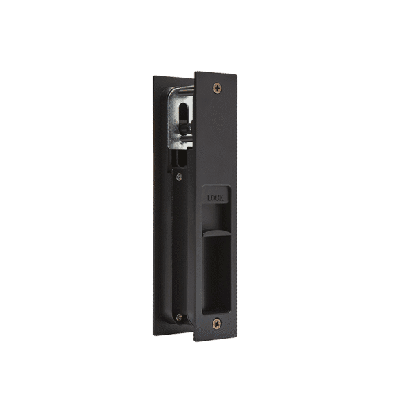 Ironmongery Gemini Matt Black Pocket Door Privacy Sliding Lock - Image 2