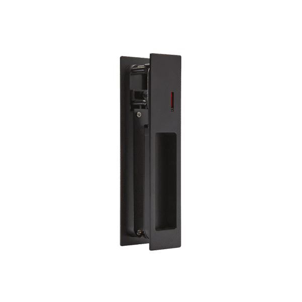 Ironmongery Gemini Matt Black Pocket Door Privacy Sliding Lock