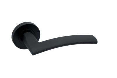 Ironmongery Genoa Matt Black Handle Hardware Privacy Pack