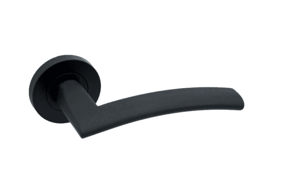 Ironmongery Genoa Matt Black Handle Hardware Privacy Pack