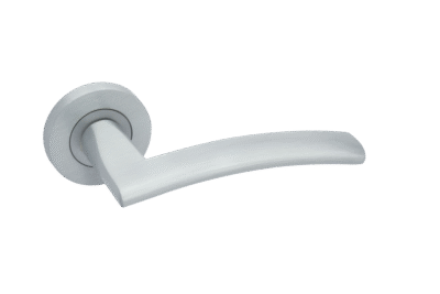 Ironmongery Genoa Satin Chrome Tone Handle Hardware Privacy Pack