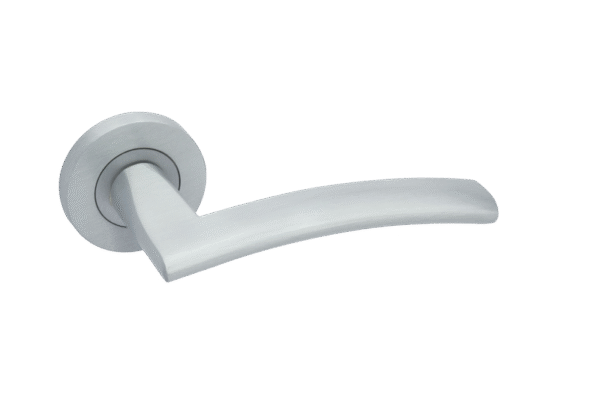Ironmongery Genoa Satin Chrome Tone Handle Hardware Privacy Pack