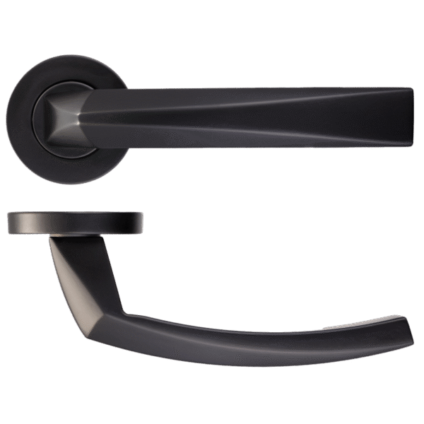 Ironmongery Hercules Matt Black Privacy Handle Hardware Pack