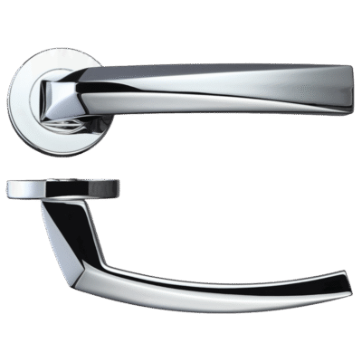 Ironmongery Hercules Polished Chrome Tone Privacy Handle Hardware Pack