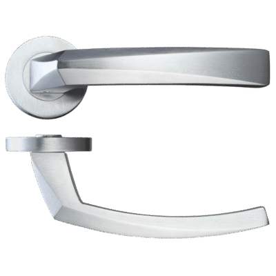 Ironmongery Hercules Satin Chrome Tone Handle Hardware Pack