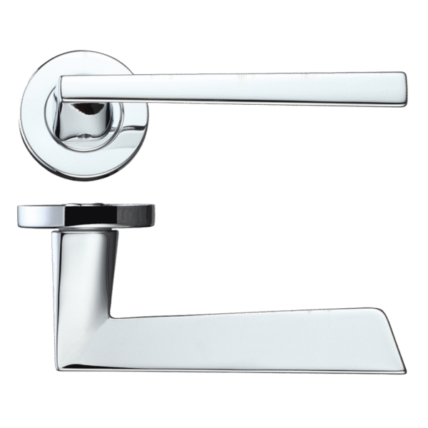 Ironmongery Lyra Polished Chrome Tone Handle Hardware Pack