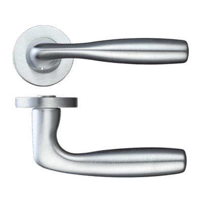 Ironmongery Norma Satin Chrome Tone Privacy Handle Hardware Pack