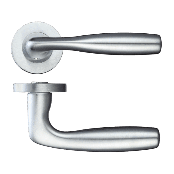Ironmongery Norma Satin Chrome Tone Privacy Handle Hardware Pack