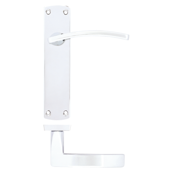 Ironmongery Oxford Polished Chrome Tone Privacy Handle Pack