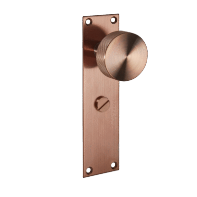 Ironmongery Zermatt Satin Copper Tone Handle Hardware Privacy Pack