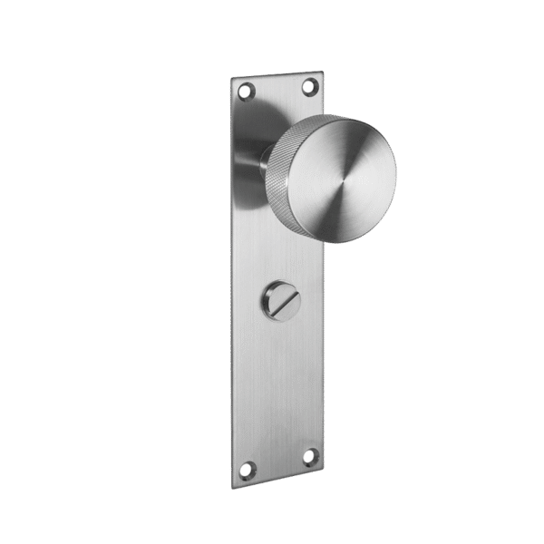 Ironmongery Zermatt Satin Stainless Steel Tone Privacy Handle Hardware Pack - Image 2