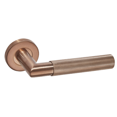 Ironmongery Zurich Satin Copper Tone Handle Hardware Privacy Pack