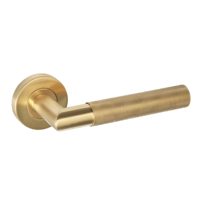 Ironmongery Zurich Satin Gold Tone Handle Hardware Privacy Pack