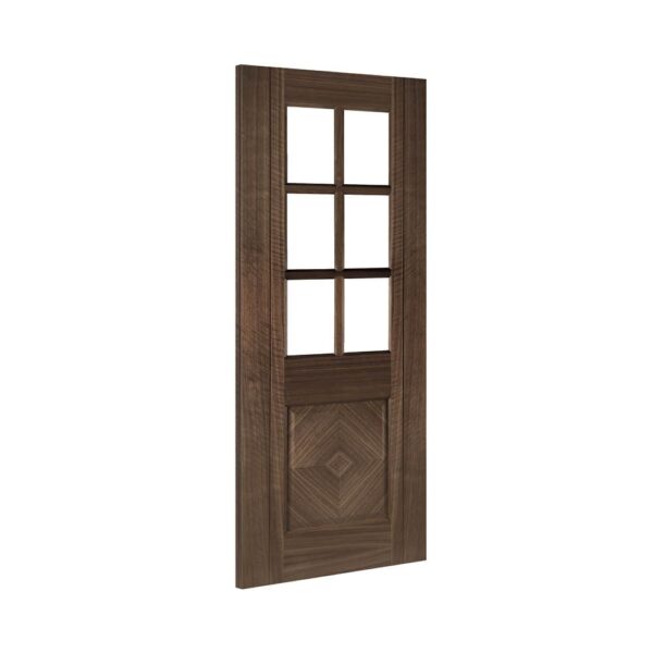 Kensington Prefinished Internal Walnut Door with Glass - Image 2