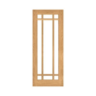 Kerry Unfinished Oak Glass Internal Door