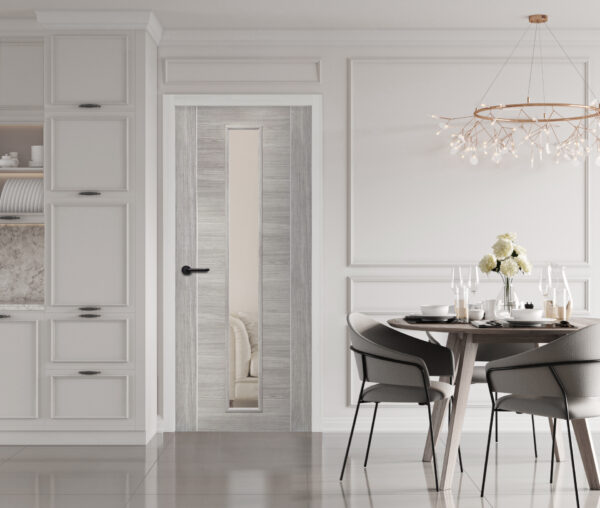 Internal Laminate White Grey Forli with Clear Glass
