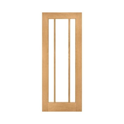 Norwich Unfinished Internal Oak Door with Glass