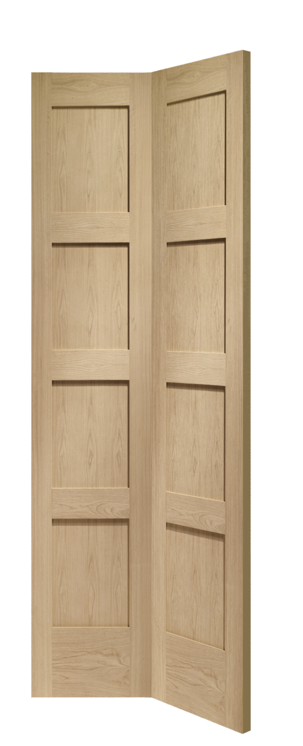 Internal Oak Shaker 4 Panel Bi-Fold Door - Image 2