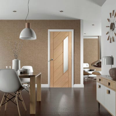 Internal Oak Monza with Obscure Glass