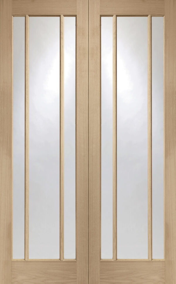 Internal Oak Worcester Pair with Clear Glass - Image 3