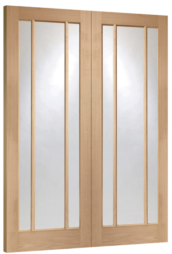 Internal Oak Worcester Pair with Clear Glass - Image 4
