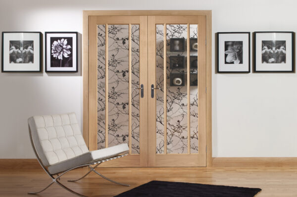 Internal Oak Worcester Pair with Clear Glass - Image 2