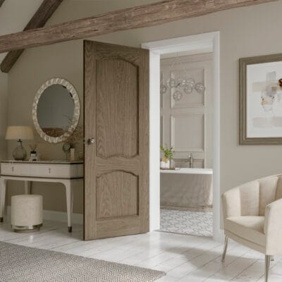 Internal Oak Louis Door with Raised Mouldings