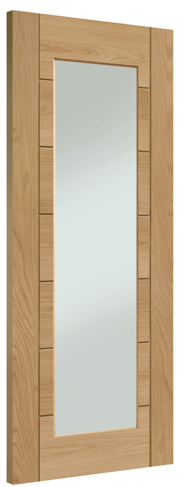 Pre-Finished Palermo Original 1 Light Internal Oak Door with Clear Glass (Wide) - Image 3