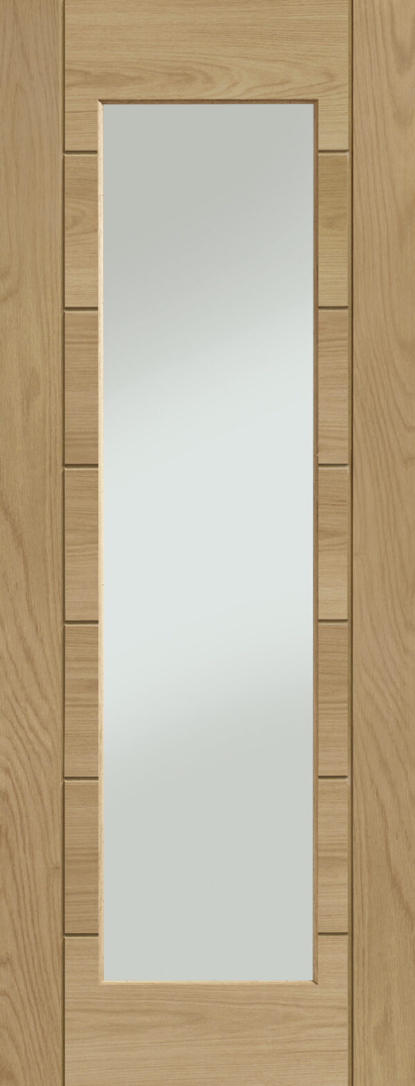 Pre-Finished Palermo Original 1 Light Internal Oak Door with Clear Glass (Wide) - Image 2