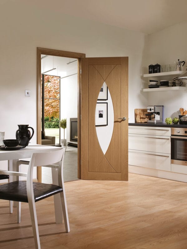 Internal Oak Pre-Finished Pesaro with Clear Glass