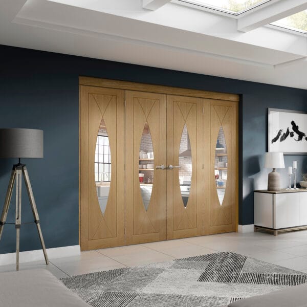 Internal Oak Pre-Finished Pesaro with Clear Glass - Image 2