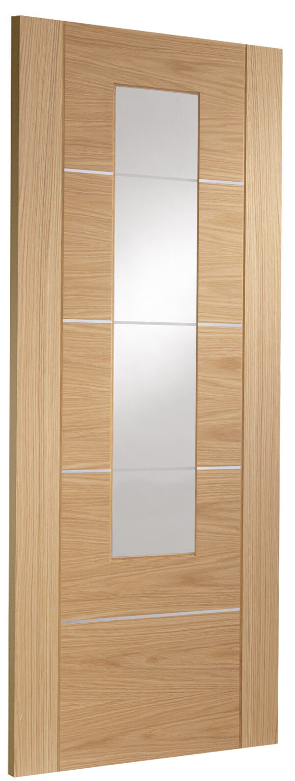 Internal Oak Pre-Finished Portici Door with Clear Glass - Image 3