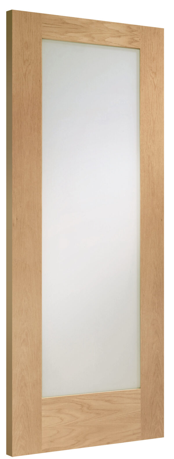 Internal Oak Pattern 10 Fire Door with Clear Glass - Image 3