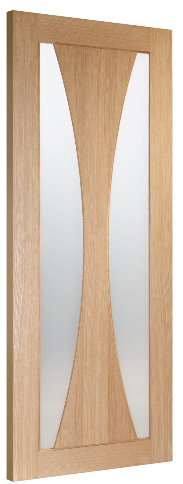 Internal Oak Verona with Clear Glass Fire Door - Image 4
