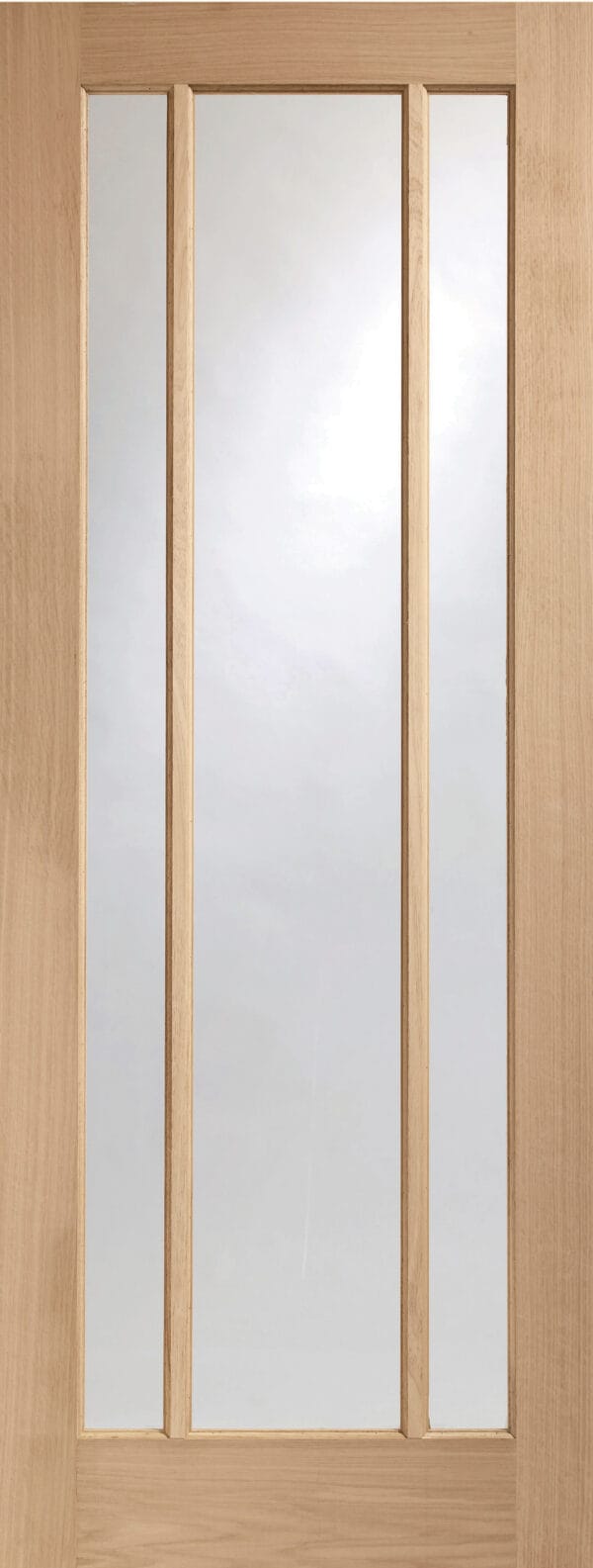 Worcester Pre-Finished Internal Oak Door with Clear Glass - Image 3