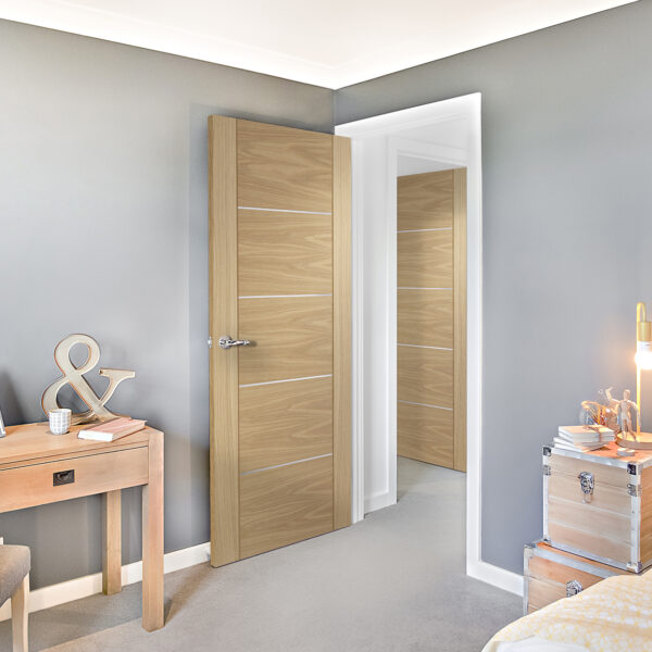 Internal Oak Pre-Finished Portici Fire Door - Image 2