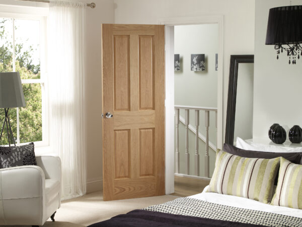 Victorian 4 Panel Pre-Finished Internal Oak Door