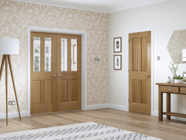 Victorian 4 Panel Pre-Finished Internal Oak Door - Image 4