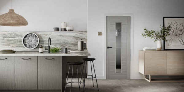Internal Laminate White Grey Palermo with Clear Glass - Image 2