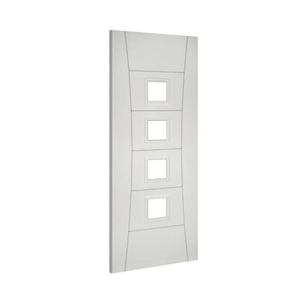 Pamplona White Internal Door with Glass - Image 2