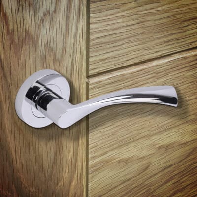 Rhine Door Handle Bathroom Pack with Lock and 65mm Latch