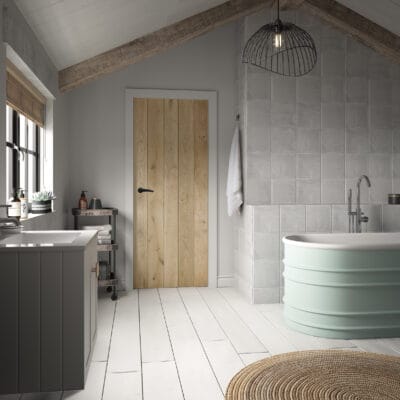 Rustic Oak Ledged Door