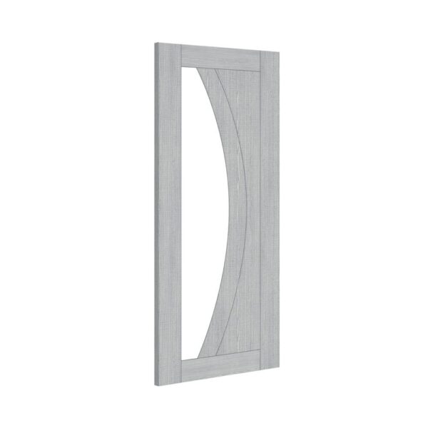 Ravello Prefinished Light Ash Grey Internal Door with Glass - Image 2